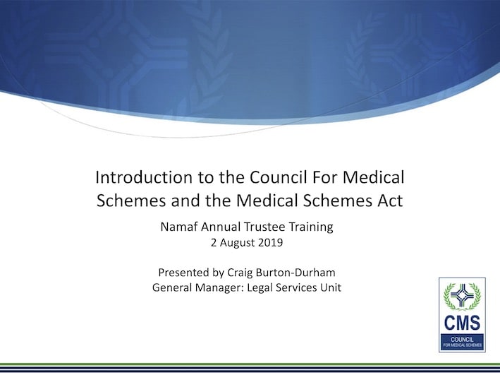 Medical Aids Legal Framework_SA Perspective_NAMAF Presentation